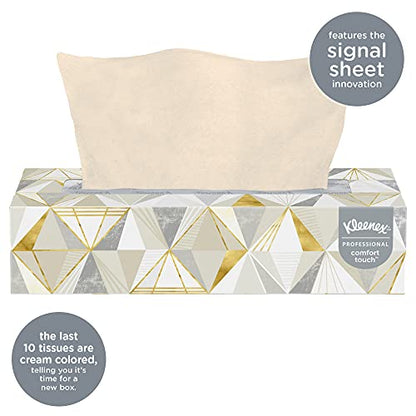 Kleenex Professional Facial Tissue for Business (03076), Flat 12 Boxes / Convenience Case, 125 Tissues / Box, 1,500 Tissues / Case, White