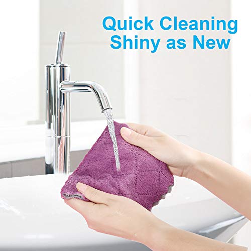 Small Kitchen Towels 6 x 10 inch, Super Absorbent Multipurpose Dish Cloths, for Furniture Rags, Tableware Quick-Drying ,Reusable Cleaning Cloths, (11PCS)