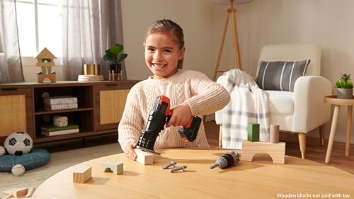 Black+Decker Kids Tools All-in-One Mega Case with Matrix Drill, Jigsaw and Sander 25 Pieces Play Tools for Kids
