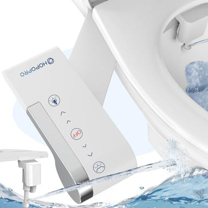 Bidet Attachment for Toilet, Non-Electric Bidet Ultra-Slim Dual Nozzle (Feminine/Rear Wash), Fresh Cold Water Sprayer Bidets for Existing Toilets with Adjustable Pressure Control Easy to Install