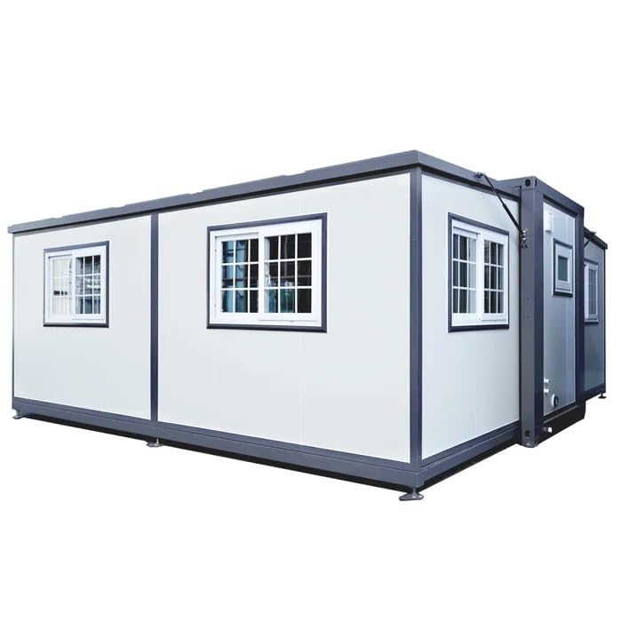 Zolyndo Portable Prefabricated Tiny Home 19x20ft, Mobile Expandable Plastic Prefab House for Hotel, Booth, Office, Guard House, Shop, Villa, Warehouse, Workshop