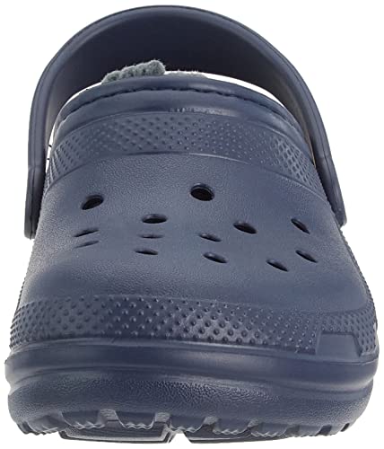Crocs Kids' Classic Lined Clog | Kids' Slippers, Navy, 3 Little Kid