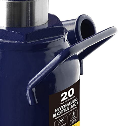 BIG RED 20 Ton (40,000 LBs) Torin Hydraulic Stubby Low Profile Car Bottle Jack for Auto Repair and House Lift, Blue, AT92007AU