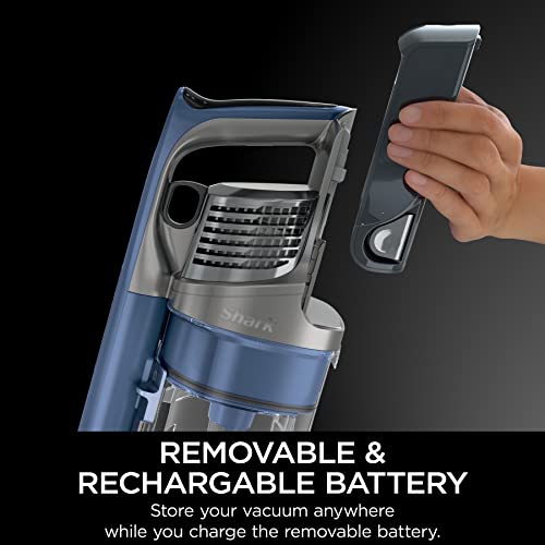 Shark IZ361H Pet Plus Anti-Allergen Cordless Stick Vacuum, Lightweight with Self-Cleaning Brushroll, PowerFins, Removable Handheld, Crevice, Upholstery, & Anti-Allergen Tools, 40 Min Runtime, Blue