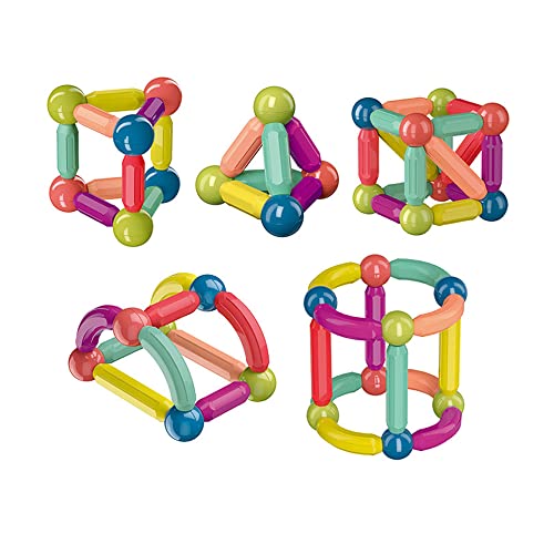 ANYCOVER 46PCS Magnetic Toys Magnetic Building Stick, Multiple Sizes Multiple Colors Magnetic Building Blocks Construction Toys, for Children Over 3 Years Old Preschool Children's Toys