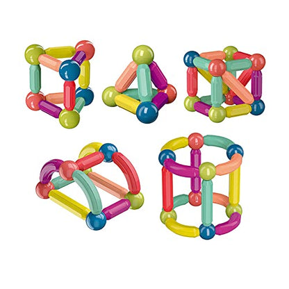 ANYCOVER 46PCS Magnetic Toys Magnetic Building Stick, Multiple Sizes Multiple Colors Magnetic Building Blocks Construction Toys, for Children Over 3 Years Old Preschool Children's Toys