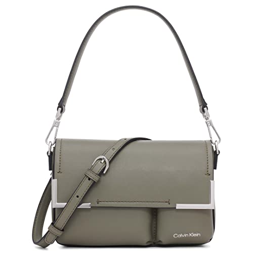 Calvin Klein Mica Organizational Flap Crossbody, Dusty Olive
