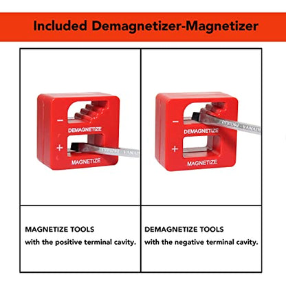 B BOCHAMTEC 101-Piece Magnetic Screwdriver Set with Organizer Rack,Drive Magnetic Bit Holding Screwdriver Handle,for Home Repair,Improvement,Best Tools for Men Tools Gift