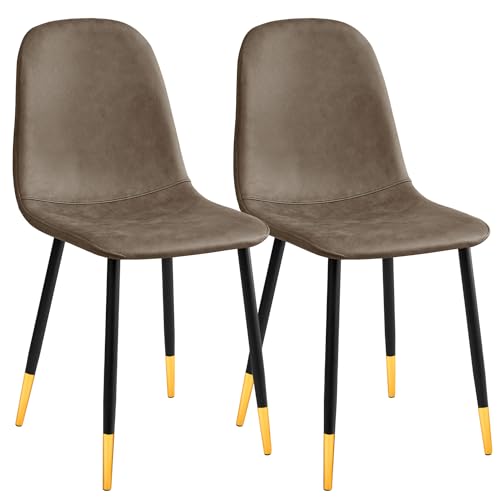 UPDATE: DEAD! FurnitureR Dining Chairs Comfortable Upholstered Side Seating Armless for Home Kitchen Bedroom Living Room Guest Restaurant Cafe (Taupe, Set of 2)