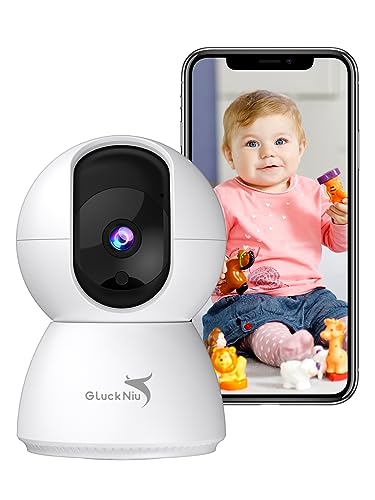 Smart Baby monitor with camera and 2-Way Audio, 2K 4MP QHD Indoor Camera with Night Vision, Home Security Camera Dog Pet Monitor with App, Motion Sensor Detection WiFi Alexa Camera Smartphone