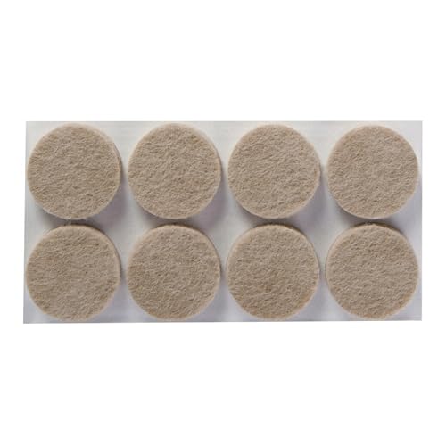 Scotch Felt Pads, Felt Furniture Pads for Protecting Hardwood Floors, Round, 1 in. Diameter, Beige, 32 Pads