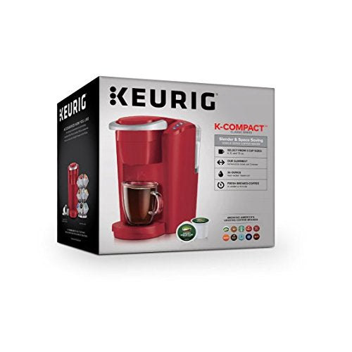Keurig K-Compact Single-Serve K-Cup Pod Coffee Maker, Red