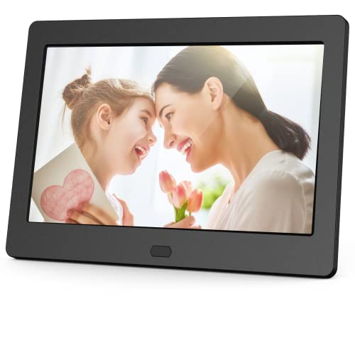 Atatat Digital Picture Frame with High Resolution 1280x800 16:9 IPS Screen/1080P 720P Video Player/Stereo/MP3/Auto-Rotate/Calendar/Time