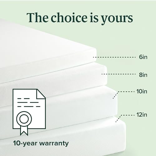 ZINUS 6 Inch Green Tea Memory Foam Mattress, Fiberglass Free, Patented Custom Contour Support, Sturdy Base Foam, CertiPUR-US Certified, Bed-in-a-box, Narrow Twin, White