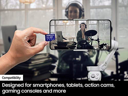 SAMSUNG PRO Plus microSD Memory Card + Adapter, 128GB MicroSDXC, Up to 180 MB/s, Full HD & 4K UHD, UHS-I, C10, U3, V30, A2 for Android Phones, Tablets, GoPRO, DJI Drone, MB-MD128SA/AM, 2023
