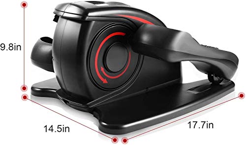 Under Desk Elliptical, Electric Seated Leg Foot Pedal Exerciser with Remote and LCD Monitor, Home & Office Under Desk Cycle, Portable Rehab Exercise Equipment for Seniors, Adults, and Teens