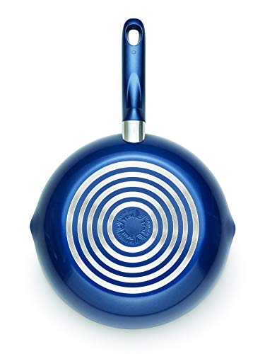 T-fal B037S264 Excite ProGlide Nonstick Thermo-Spot Heat Indicator Dishwasher Oven Safe 8 Inch and 10.5 Inch Fry Pan Cookware Set, 2-Piece, Blue