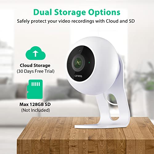 winees Baby Monitor, 1080p Indoor Secuirty Camera Wi-Fi Smartphone Pet Cam, Motion Detection, 2-Way Audio, 2.4GHZ, Night Vision, Multi Installation IP Cam, Work with Alexa (Mini)