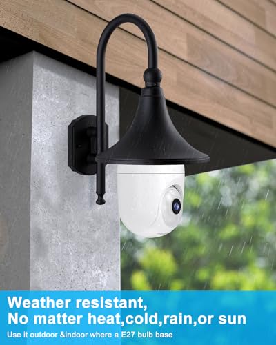 OFYOO 2K Light Bulb Security Camera with Night Vision, Motion Detection, 360° Remote Viewing, and Real-Time Alerts for Home Safety, Waterproof, Indoor and Outdoor Cam, 2 Packs