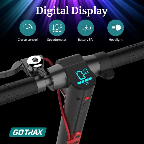 Gotrax GXL V2 Electric Scooter, 8.5" Pneumatic Tire, Max 12 Mile Range and 15.5Mph Speed, EABS and Rear Disk Brake,Lightweight Aluminum Alloy Frame and Cruise Control,Foldable Escooter for Adult,Black