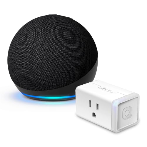 Echo Dot (5th Gen) | Charcoal with TP-Link Kasa Smart Plug Mini