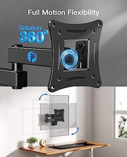 Pipishell Full Motion TV Wall Mount Brackets Swivel Tilts Articulating Extension for 13-32 Inches LED LCD Flat Curved Screen TVs Monitors, Single Stud for Corner Max VESA 100x100mm