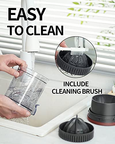 Citrus Juicer Machines Rechargeable - Portable Juicer with USB and Cleaning Brush for Orange, Lemon, Grapefruit