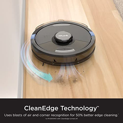 SHARK RV2620WD AI Ultra Robot Vacuum and Mop with Matrix Clean Navigation, CleanEdge Technology, Perfect for Pet Hair, Compatible with Alexa, Black/Mocha