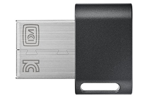 SAMSUNG FIT Plus 3.1 USB Flash Drive, 128GB, 400MB/s, Plug In and Stay, Storage Expansion for Laptop, Tablet, Smart TV, Car Audio System, Gaming Console, MUF-128AB/AM,Gunmetal Gray