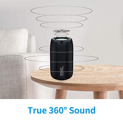 Bluetooth Speakers,MusiBaby Speaker,Outdoor,Wireless,Waterproof, Portable Speaker,Dual Pairing, Bluetooth 5.0,Loud Stereo,Booming Bass,1500 Mins Playtime for Home,Party,Gifts(Black)