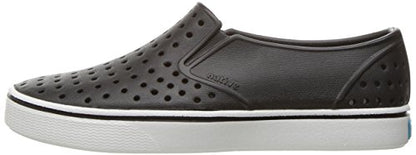 Native Shoes, Miles, Kids Shoe, Jiffy Black/Shell White, 5 M US Toddler