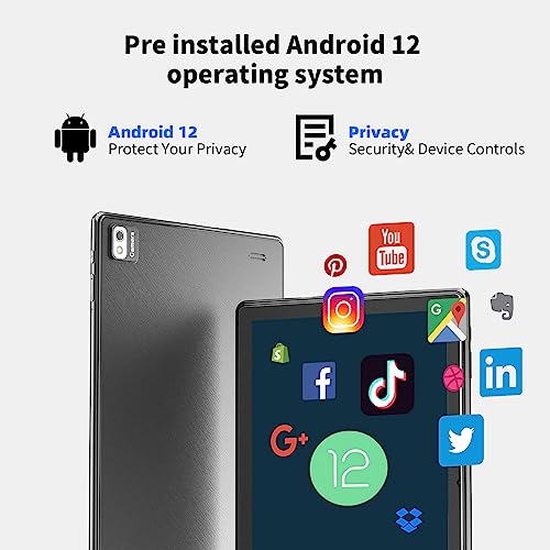 SGIN 10 Inch Android 12 Tablet, 8GB RAM 128GB ROM Tablets Computer with Octa-Core 2.0Ghz Processor, 1982 * 1200 IPS Display, 5MP+8MP Dual Camera, WiFi, Bluetooth 5.0, 6000mAh