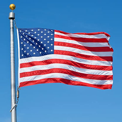 3X5 American Flag Outdoor with Embroidered Stars - Heavy Duty Nylon US Flags With Brass Grommets And Sewn Stripes, Vivid Color United States Flags