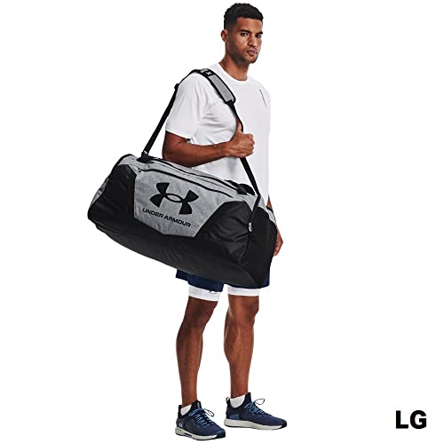 Under Armour unisex-adult Undeniable 5.0 Duffle , Pitch Gray Medium Heather (012)/Metallic Silver , Large