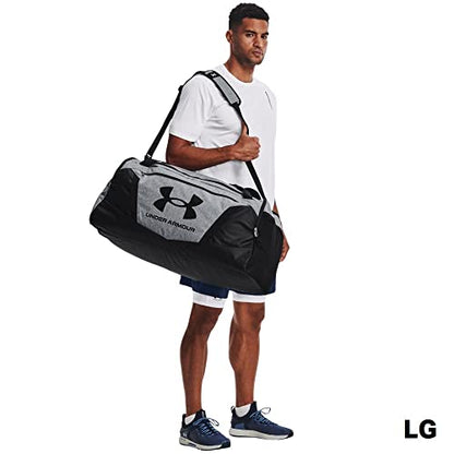 Under Armour unisex-adult Undeniable 5.0 Duffle , Pitch Gray Medium Heather (012)/Metallic Silver , Large