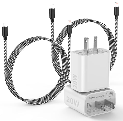 iPhone Charger Fast Charging with iPhone Charger Cord,【 MFi Certified】 2-Pack 20W Type C Fast Charger Block with 6FT Charging Cable Compatible with iPhone 14/13/12/11 Pro Max,Mini,Pro/XR/8/8Plus