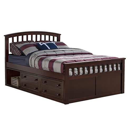 Hillsdale Furniture Hillsdale Bed with One Storage Unit, Full, Chocolate