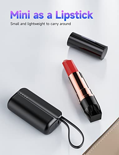 Tiitarn Small Portable Charger, 5000mAh Foldable Power Bank Built in Stand Mini Battery Pack Charger Compatible with i-Phone 14/14 Pro Max/13/13 Pro Max/12/12 Pro Max/11 Pro/XS Max/XR/X/8/7