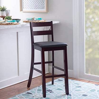 Linon Merlot Soho Armless Barstool Triena Stool, Bar Height