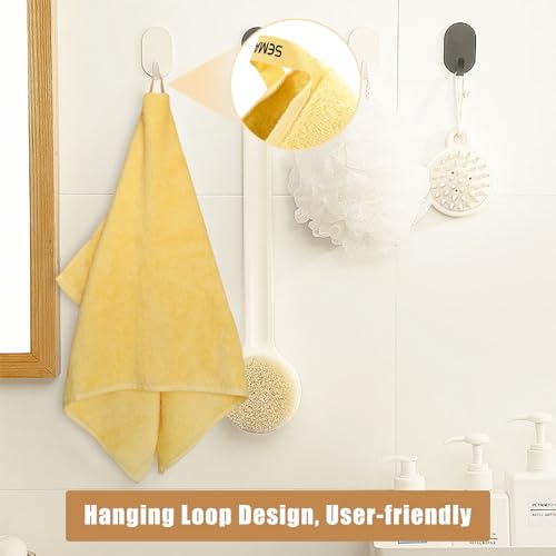 SEMAXE 8 Piece Towel Set, 2 Bath Towels, 2 Hand Towels, 4 Washcloths,100% Cotton Towels for Bathroom, Yellow and Grey Towel Set