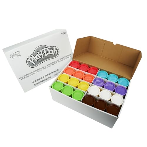 Play-Doh Bulk Pack of 48 Cans, 6 Sets of 8 Modeling Compound Colors, Perfect for Halloween Treat Bags, Party Favors, Arts & Crafts, 3oz, Preschool Toys 2+ (Amazon Exclusive)