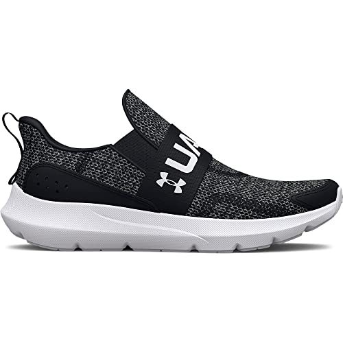 Under Armour Baby Boys Infant Surge 3 Slip On Running Shoe, (001) Black/Black/White, 5