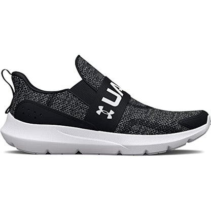 Under Armour Baby Boys Infant Surge 3 Slip On Running Shoe, (001) Black/Black/White, 5