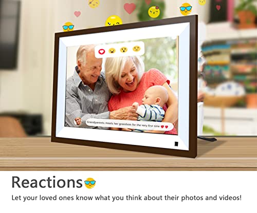 Digital Picture Frame 10.1 Inch Large Digital Photo Frame with IPS Full HD Touchscreen, 32GB WiFi Smart Frame Share Photos and Videos Instantly from Anywhere via Frameo App