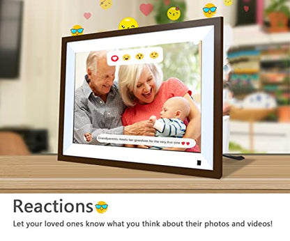 Digital Picture Frame 10.1 Inch Large Digital Photo Frame with IPS Full HD Touchscreen, 32GB WiFi Smart Frame Share Photos and Videos Instantly from Anywhere via Frameo App