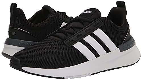 adidas Men's Racer TR21 Trail Running Shoe, Black/White/Core Black, 11