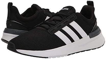 adidas Men's Racer TR21 Trail Running Shoe, Black/White/Core Black, 11