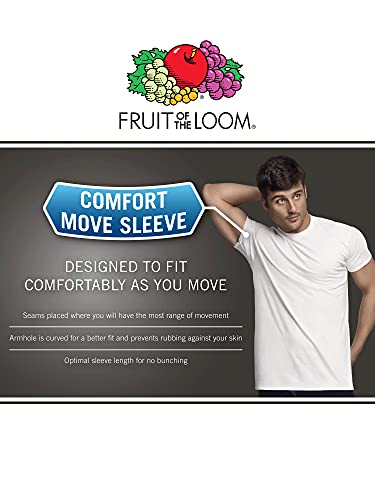 Fruit of the Loom Men's Lightweight Active Cotton Blend Undershirts, Small