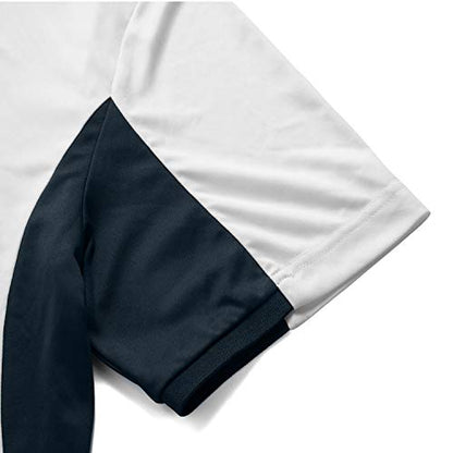 Corna White Cool Dry Sweat Wicking Athletic White Golf Polo T Shirts for Men White-M