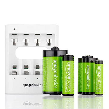 Amazon Basics 24-Pack Rechargeable AA NiMH Batteries, 2000 mAh, Recharge up to 1000x Times, Pre-Charged